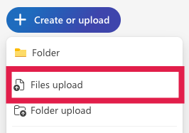 OneDrive - Files Upload Selected