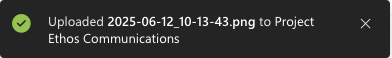 File Upload Confirmation