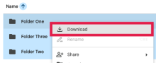 Google Drive - Download Menu Selected